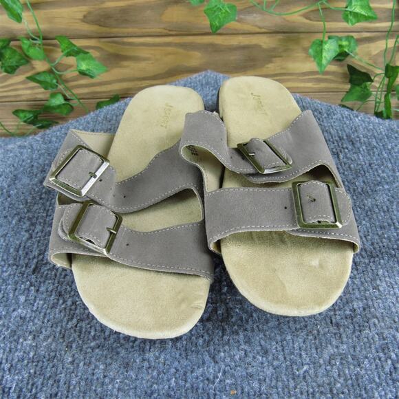 Jsport Women's Carina Slide Brown Leather Sz 9 Medium Gently Used 2025 - Picture 2 of 7